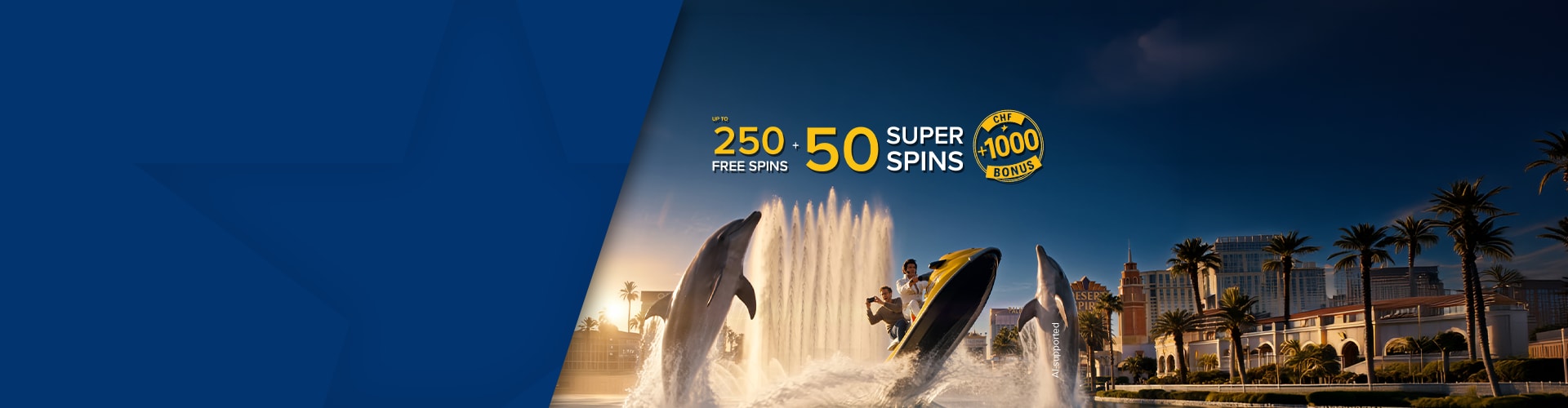 Up to 250 Free Spins + 50 Super Spins